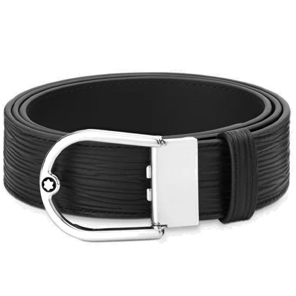 Двусторонний ремень 35 мм с пряжкой в форме подковы